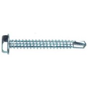 TOTALTURF Self-Drilling Screw, 1/4"-14 x 1 in, Zinc Plated Hex Head TO2670296